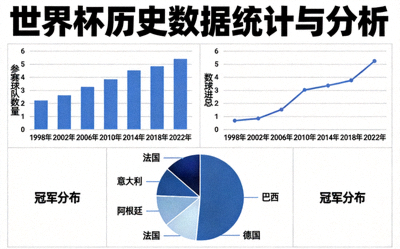 世界杯历史数据统计与分析新闻图片 - 数据图表与历年对比